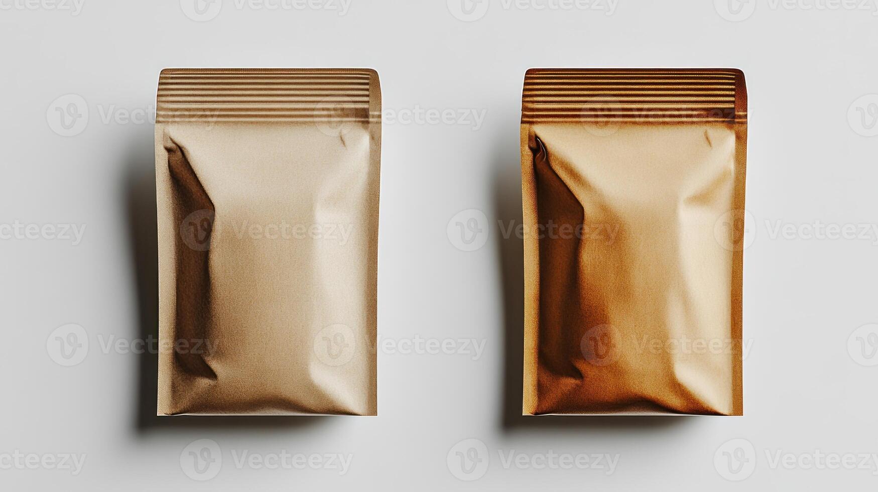 Two shiny metallic packages creating a striking visual contrast together photo