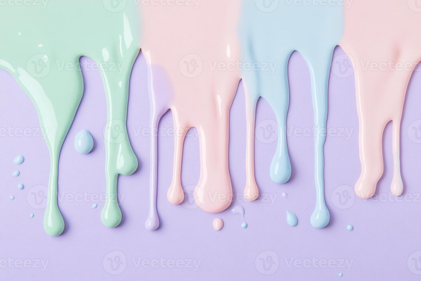 Colorful drips of pastel nail polish create a cheerful and playful background with ample space for creative text overlays photo