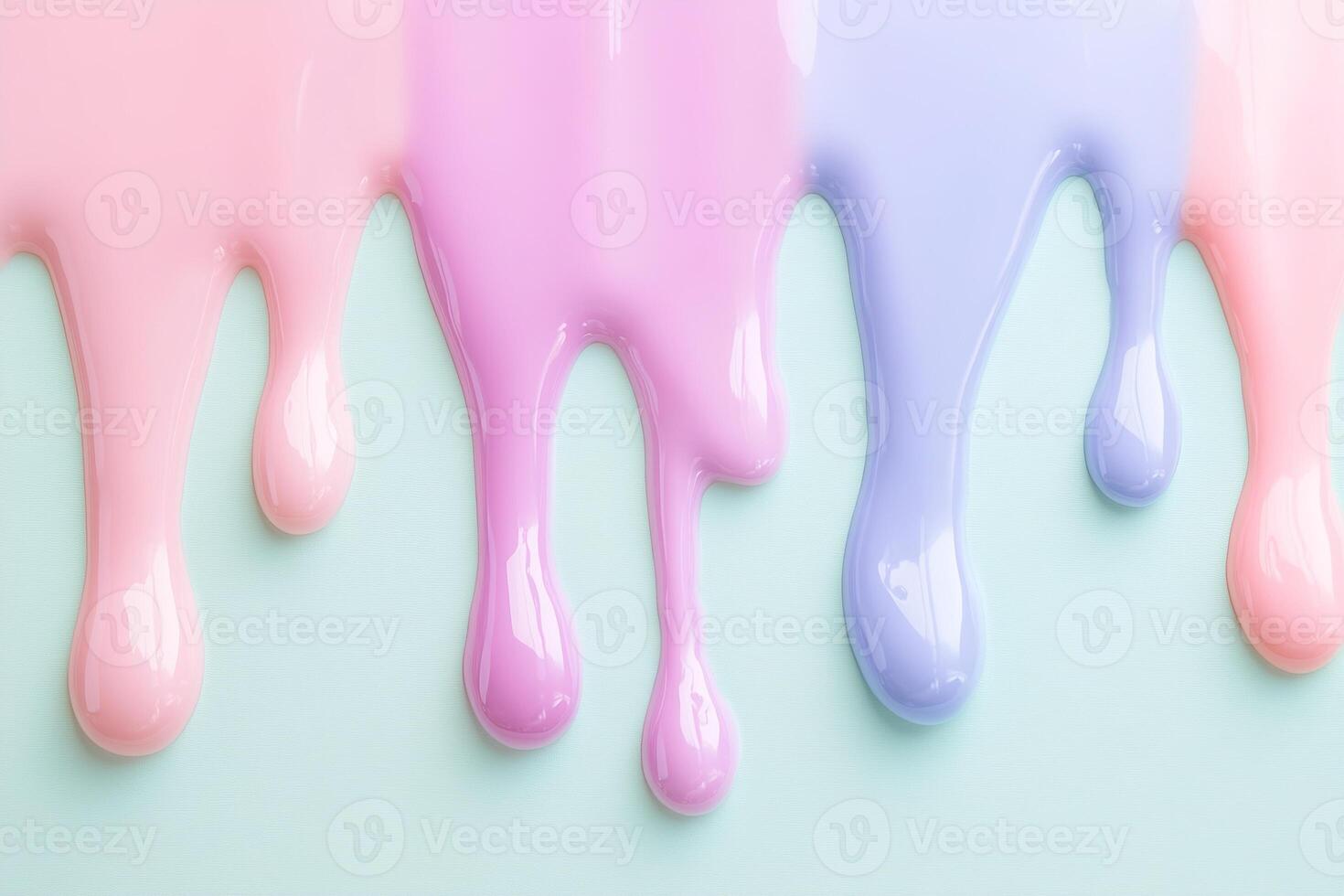 Colorful nail polish drips create a playful background with pastel shades for creative designs and cheerful presentations photo