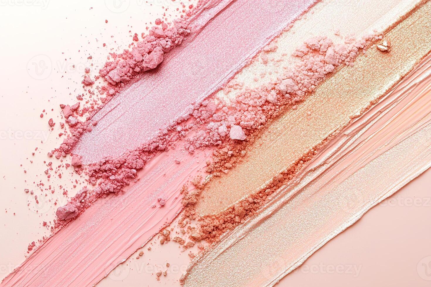 Elegant abstract background showcasing soft pink, peach, and champagne pigments harmoniously blended for artistic expression with ample space for text photo
