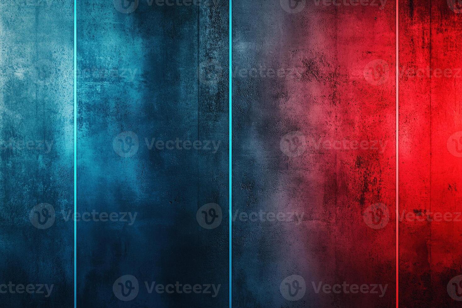 Dark concrete walls enhanced with subtle blue and red neon lights create a moody atmosphere, offering ample space for overlay text and modern design elements in ultra-HD photo