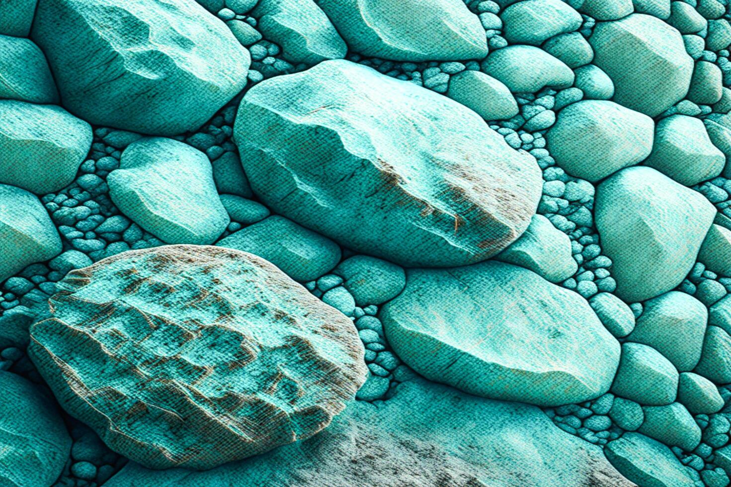 abstract background of green and blue pebbles. photo