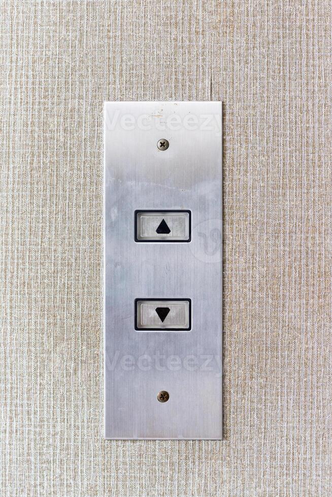 Up and down elevator buttons photo