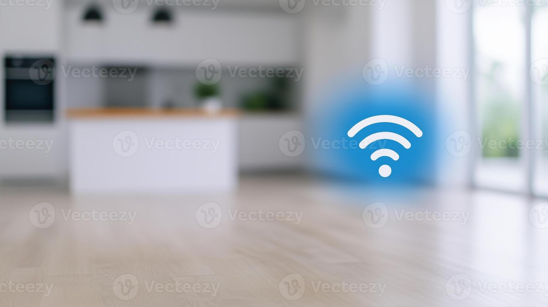 Modern Smart Home Interior Featuring Integrated Devices and Wireless Connectivity for Efficient, Automated Living Spaces and Seamless Digital Control, Highlighting Contemporary Design Trends photo