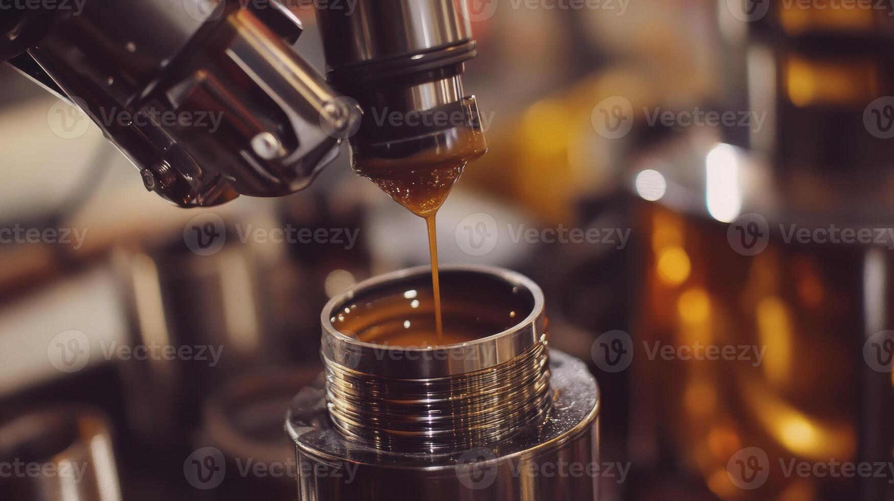 A closeup of grease being manually applied to the bearings of a robotic arm in a manufacturing plant emphasizing attention to detail photo