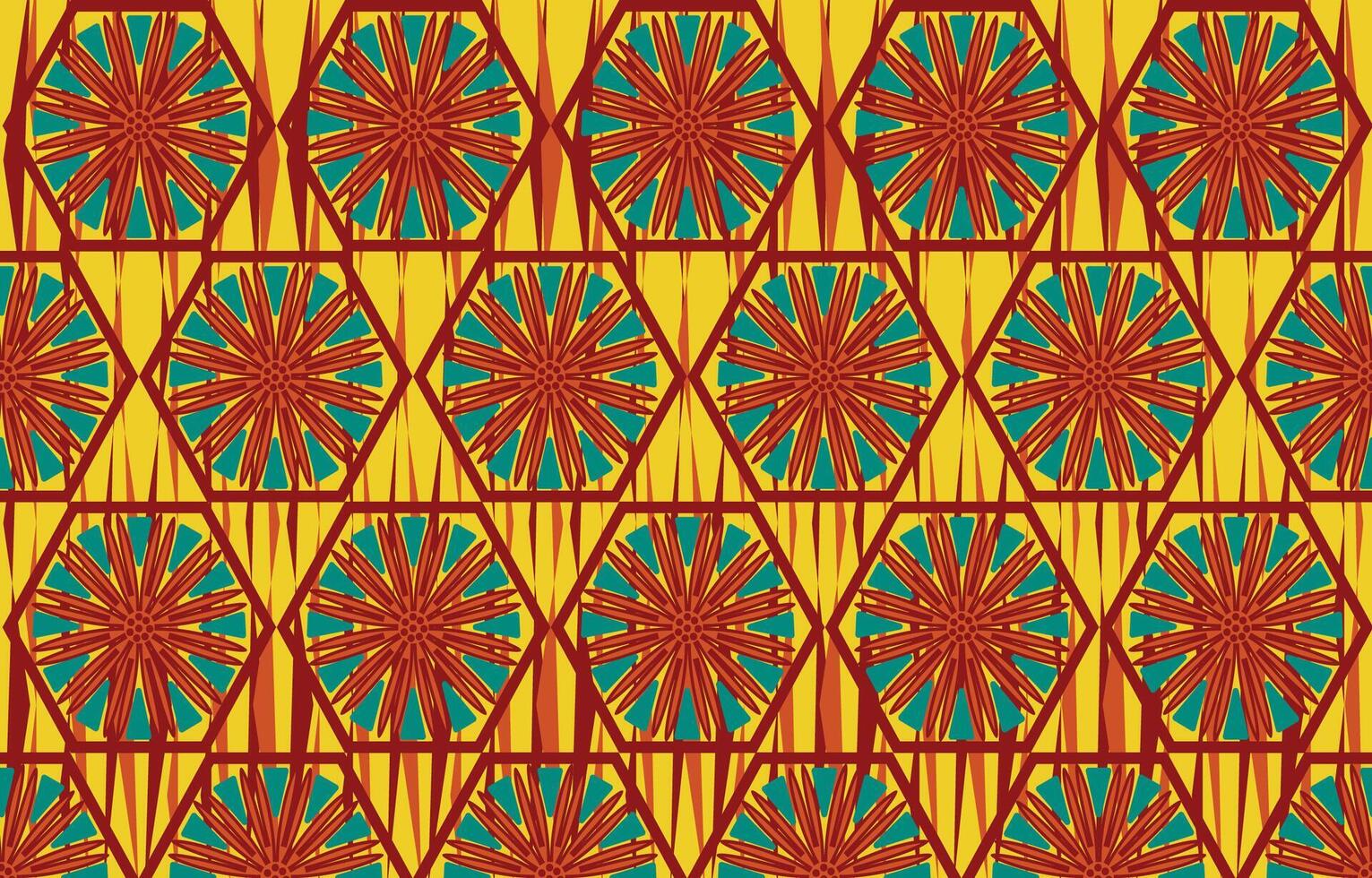 exotic colorful floral african pattern vector
