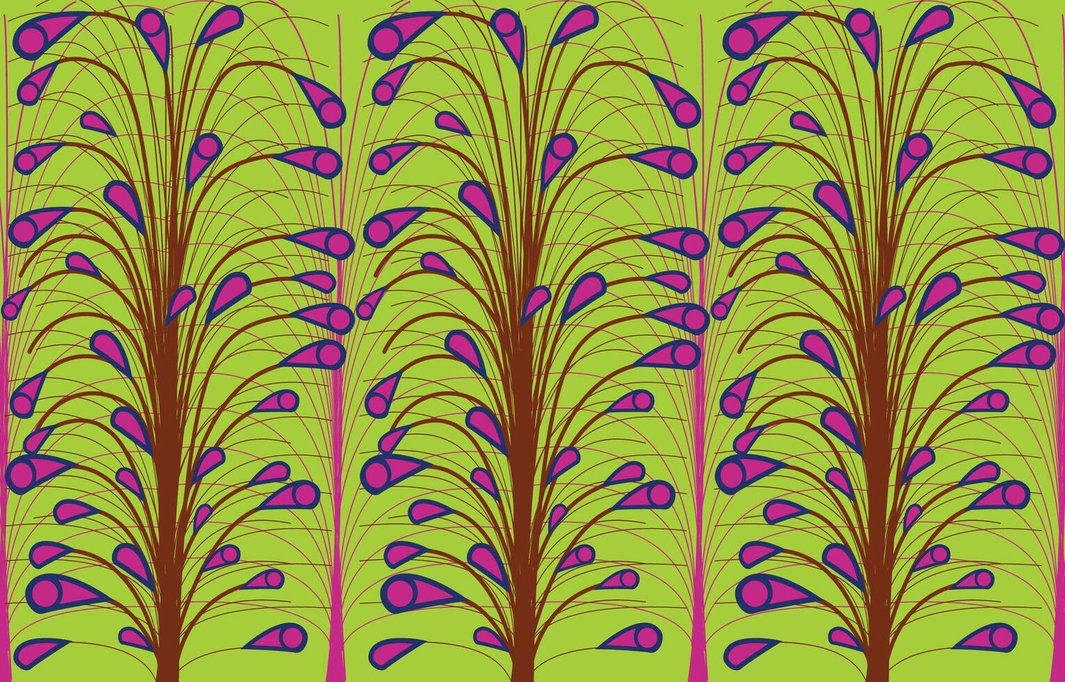 african ethnic tree pattern vector