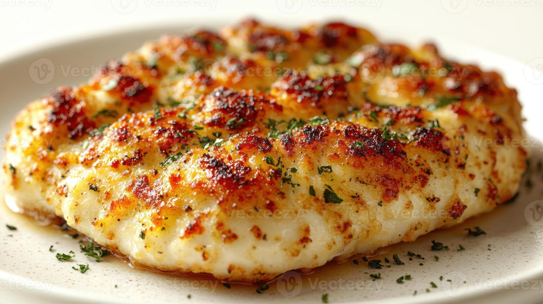 A delectable baked cheese delicacy with a crispy, herb-infused crust awaits to be enjoyed photo