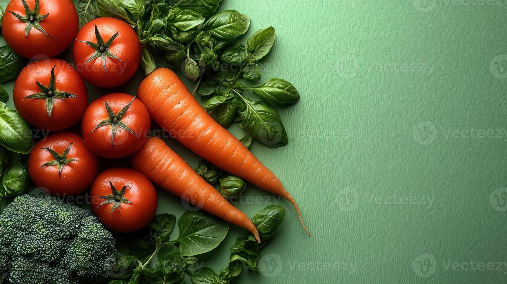 Colorful vegetables create a picturesque display perfect for healthy eating photo
