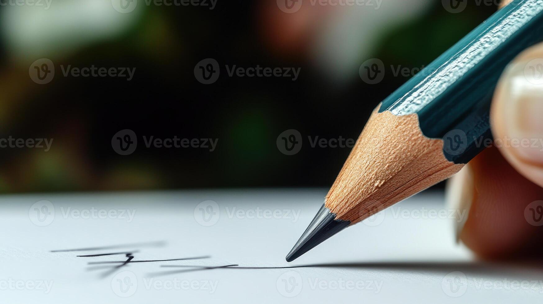 Delicate lines emerge as a pencil glides across crisp paper, capturing creativity photo