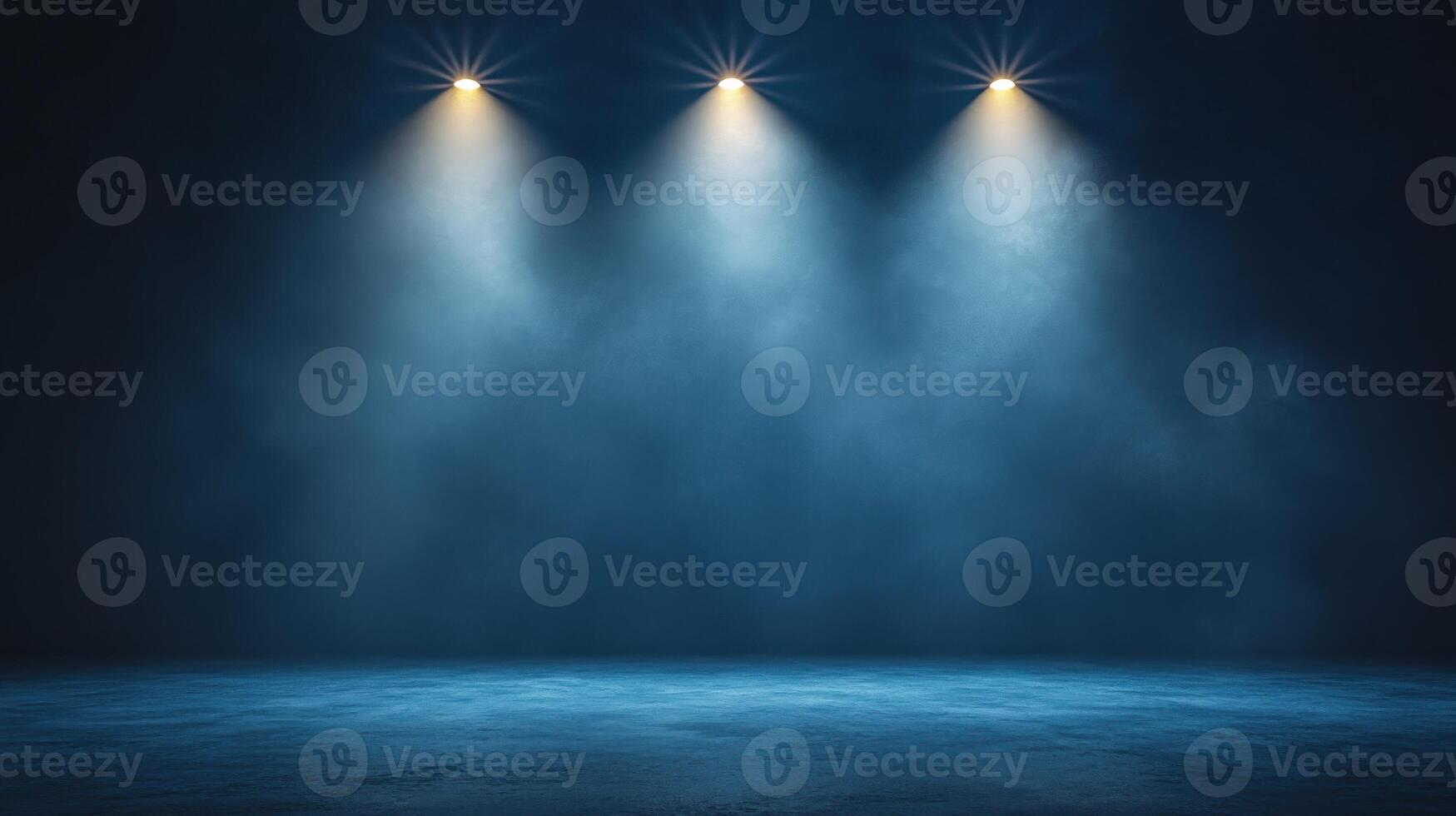 A stage setup radiates with atmospheric light, creating an engaging performance backdrop photo