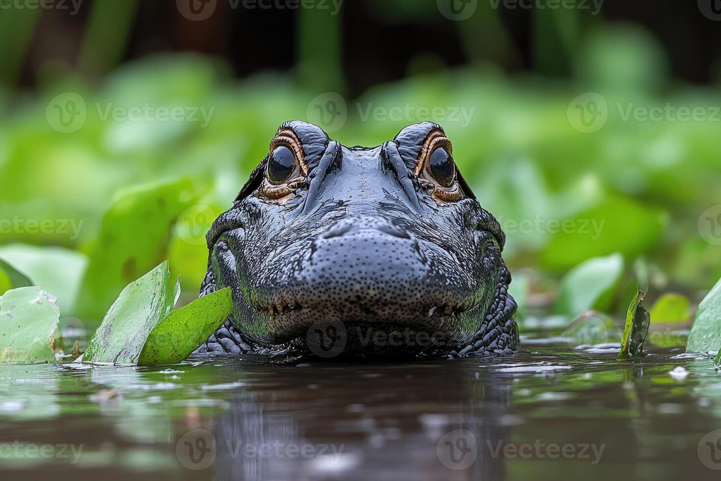 American Alligator Emerging From Swamp Water photo