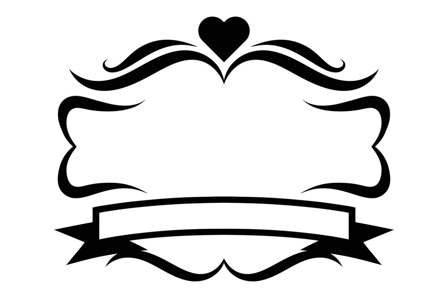 vintage label frame with ribbon banner vector