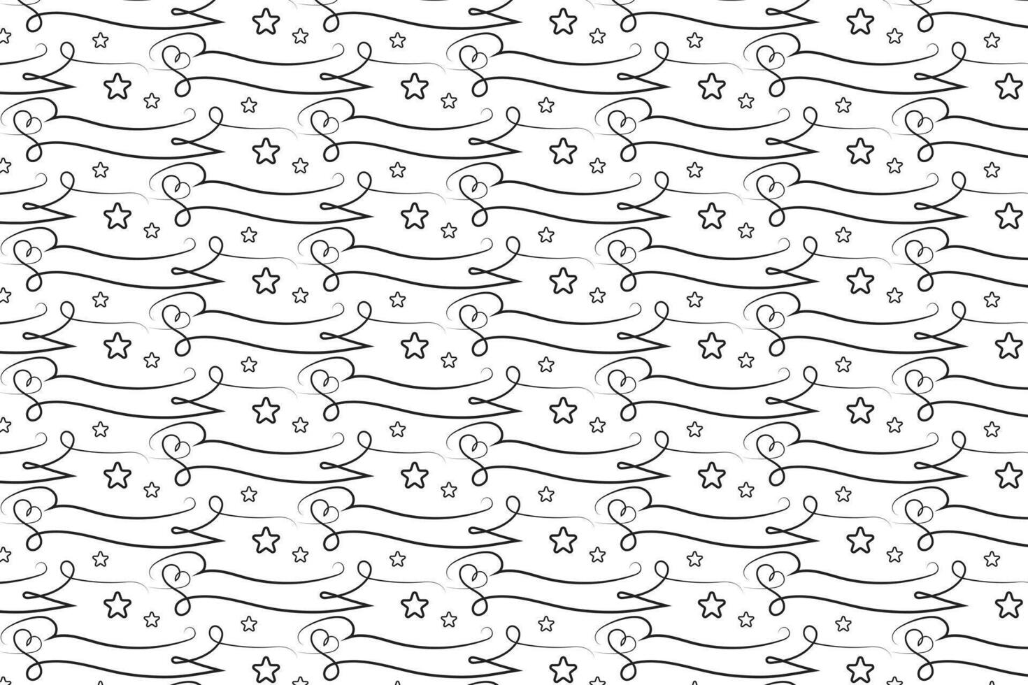 Lovely Heart swirls Pattern vector