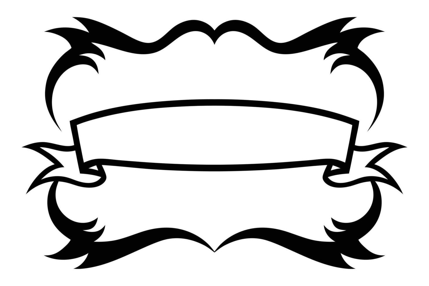 Typography lettering for text calligraphy ribbon vector