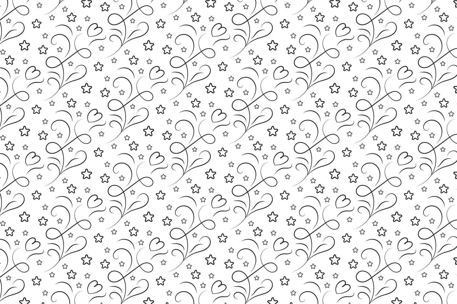 Decorative Heart swirling repeating wrapping paper vector
