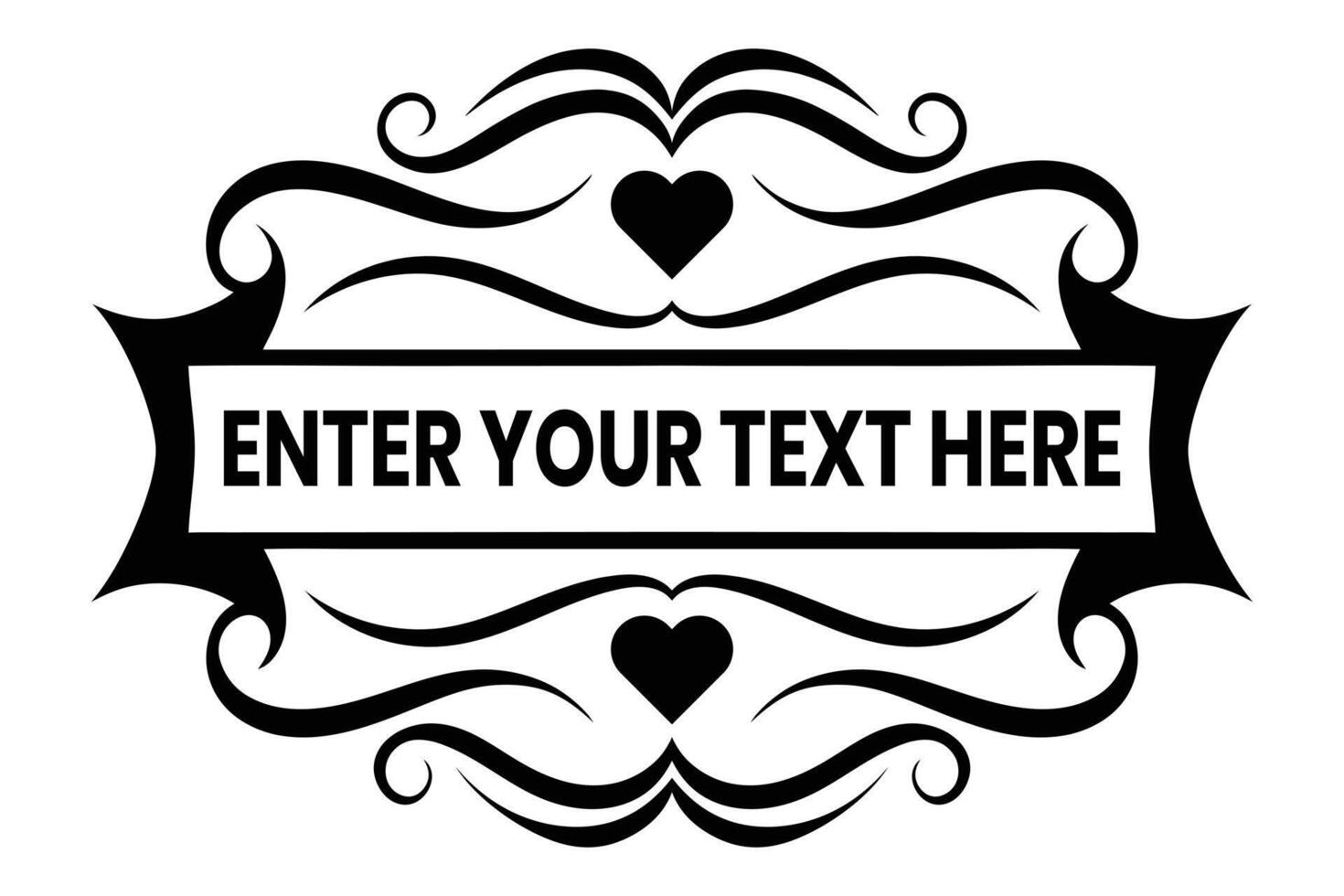 writing for text calligraphy lettering ribbon vector