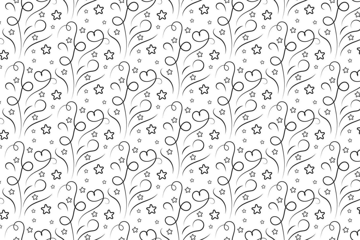 Decorative Heart scroll repeating wrapping paper vector