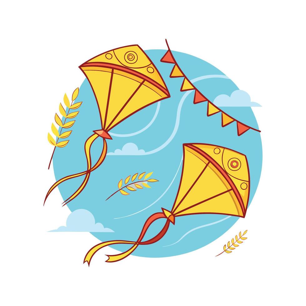 Celebrating Freedom Makar Sankranti Kite Symbol vector