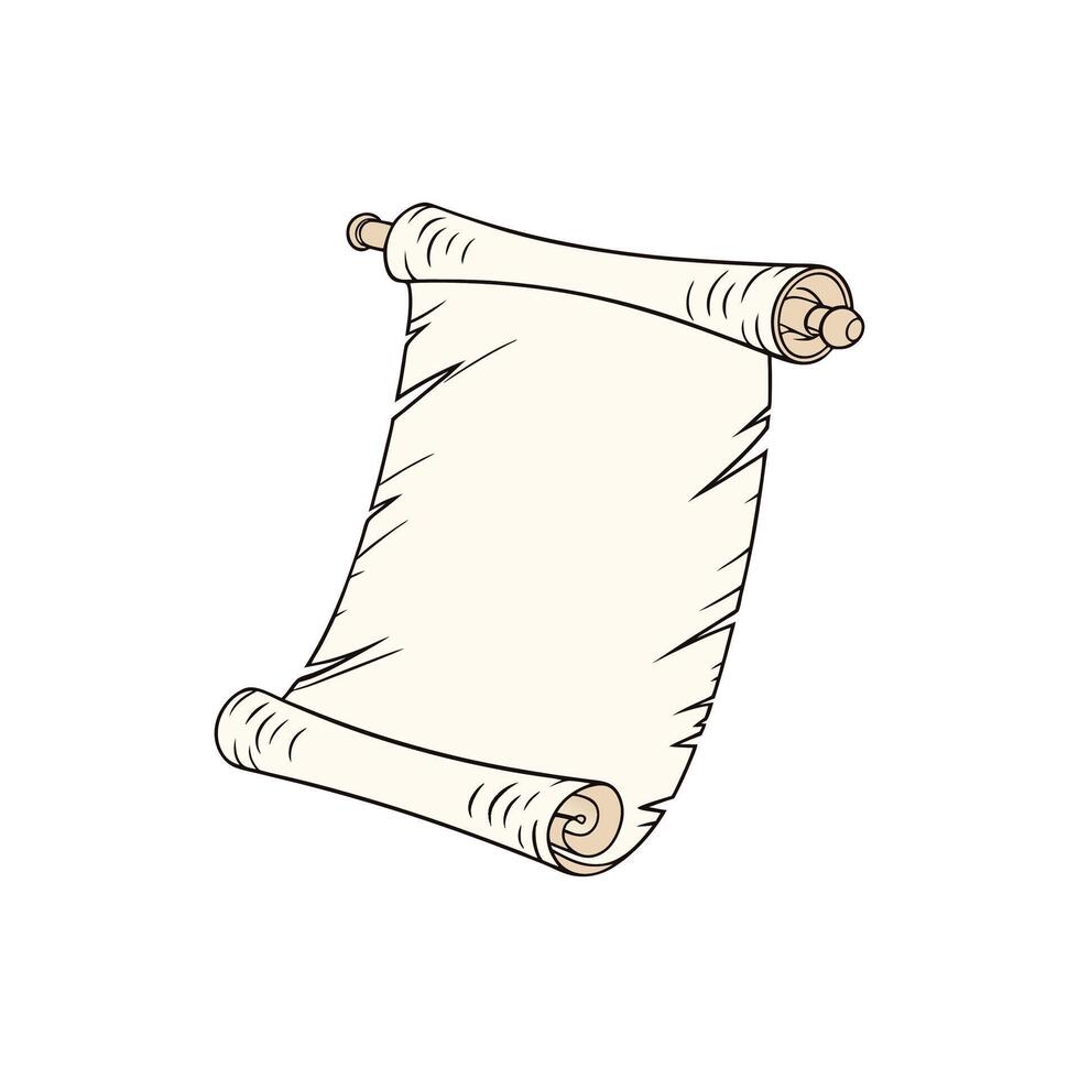Classic Scroll Horizontal Aged Paper Artwork vector