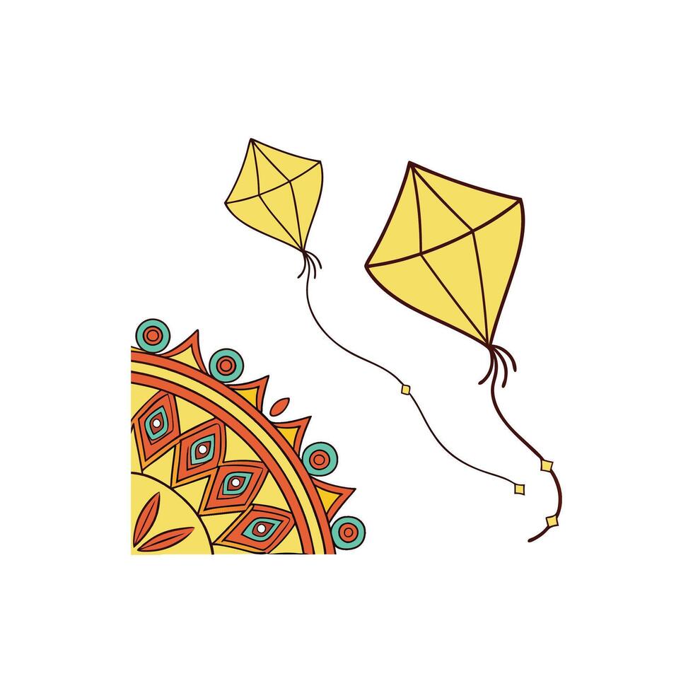 Flying Free Symbol of Makar Sankranti vector