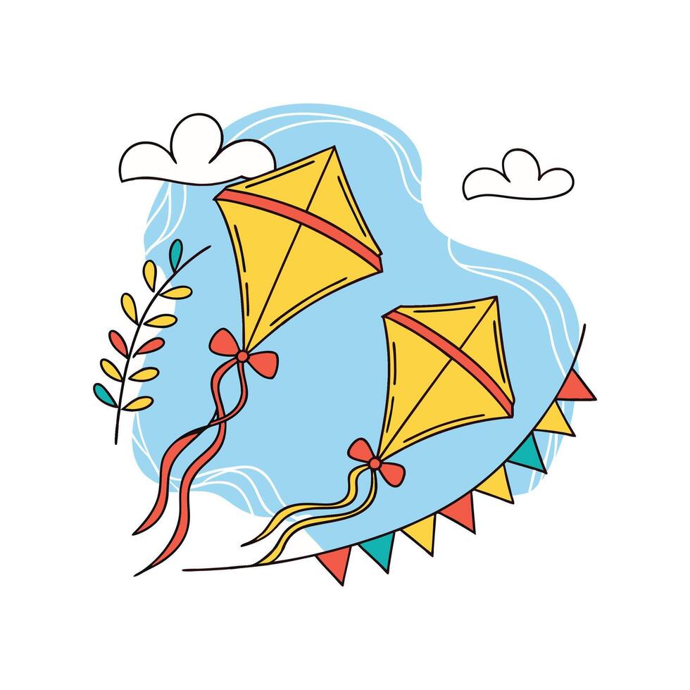 High Spirits Makar Sankranti Kite Icon vector