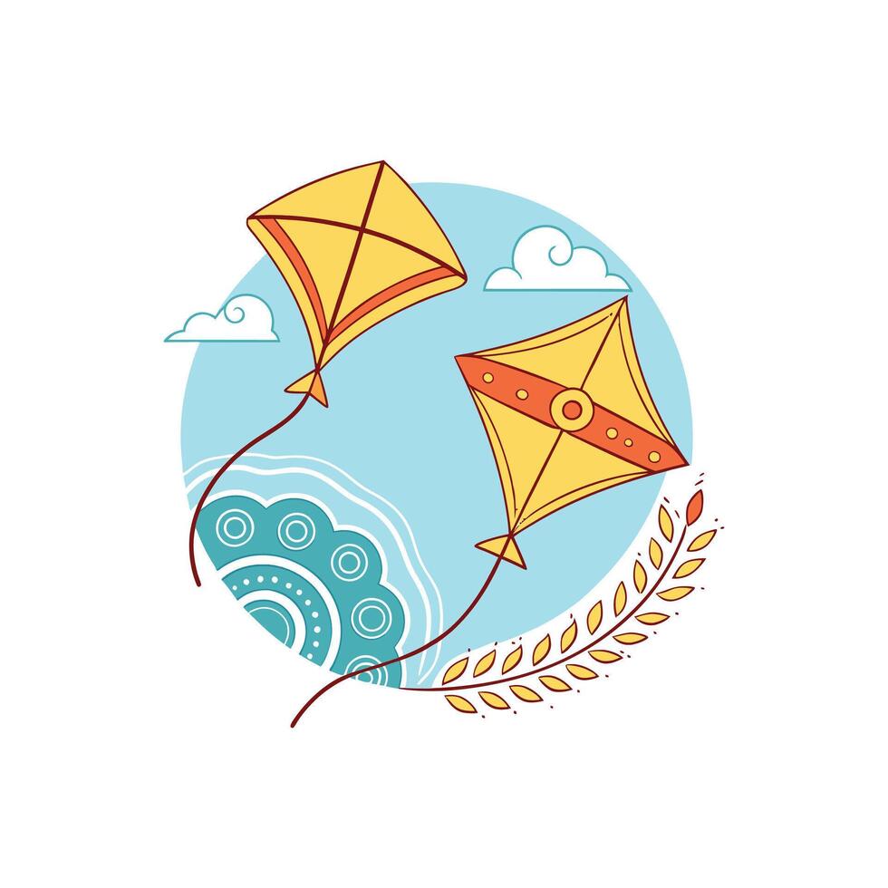 Soaring Heights Makar Sankranti Kite Icon vector