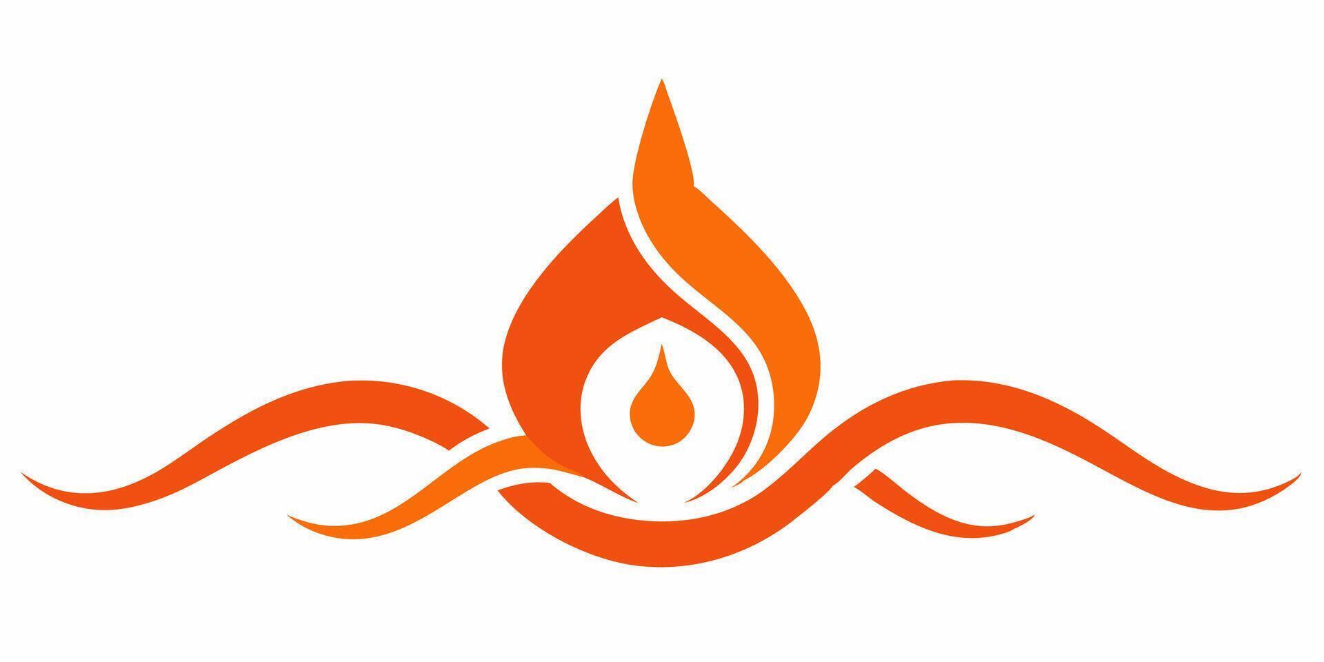 Abstract fire design art perfect for modern element vector