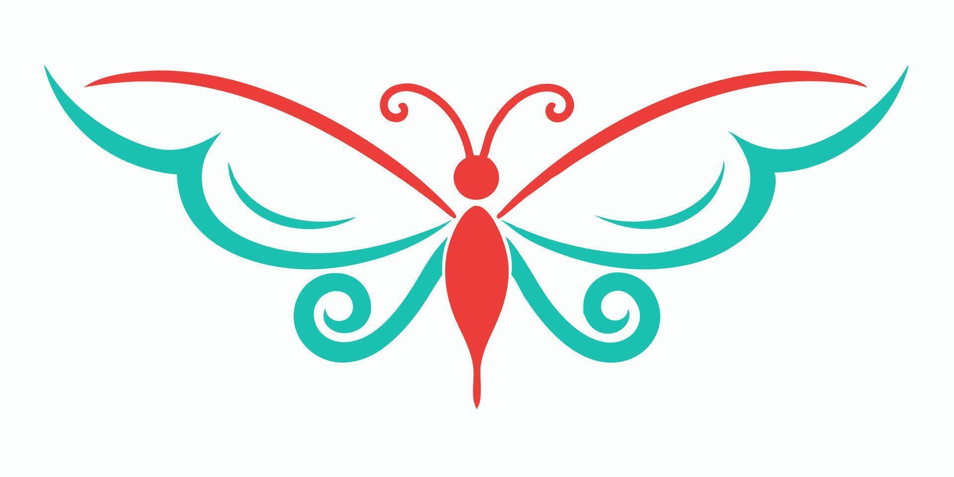 Butterfly-inspired underline design element for creative project vector