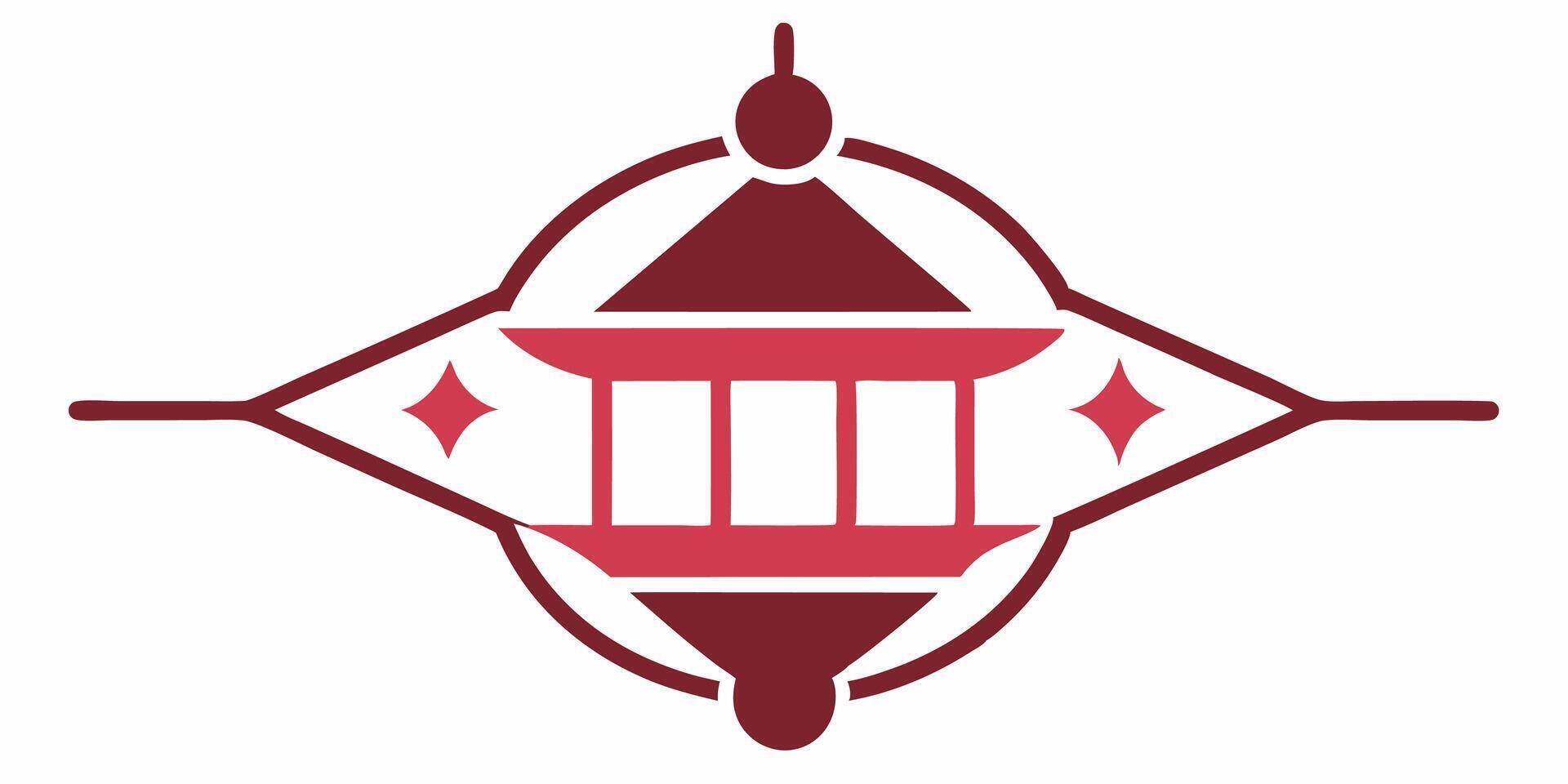 Lantern-inspired underline ornament design element vector