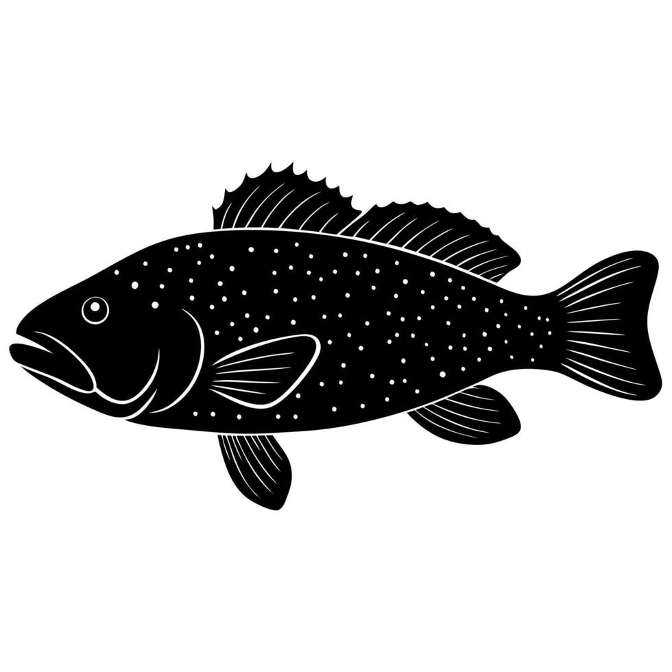 Clean fish icon silhouette perfect for use. vector