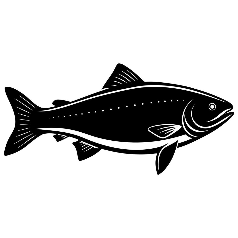 Fish silhouette design for modern logo or icon use vector