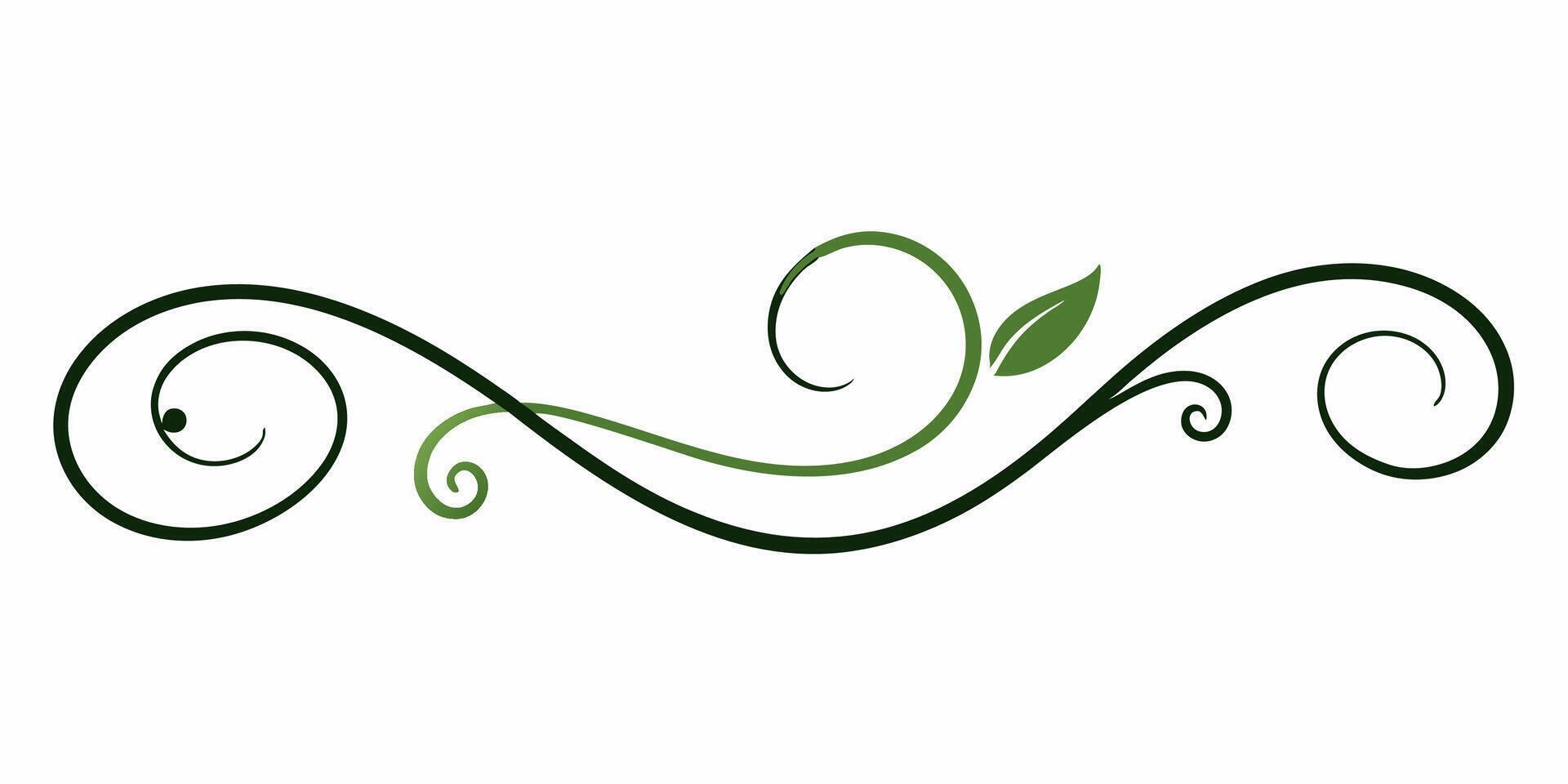 Swirl-based underline ornament for creative design projects vector