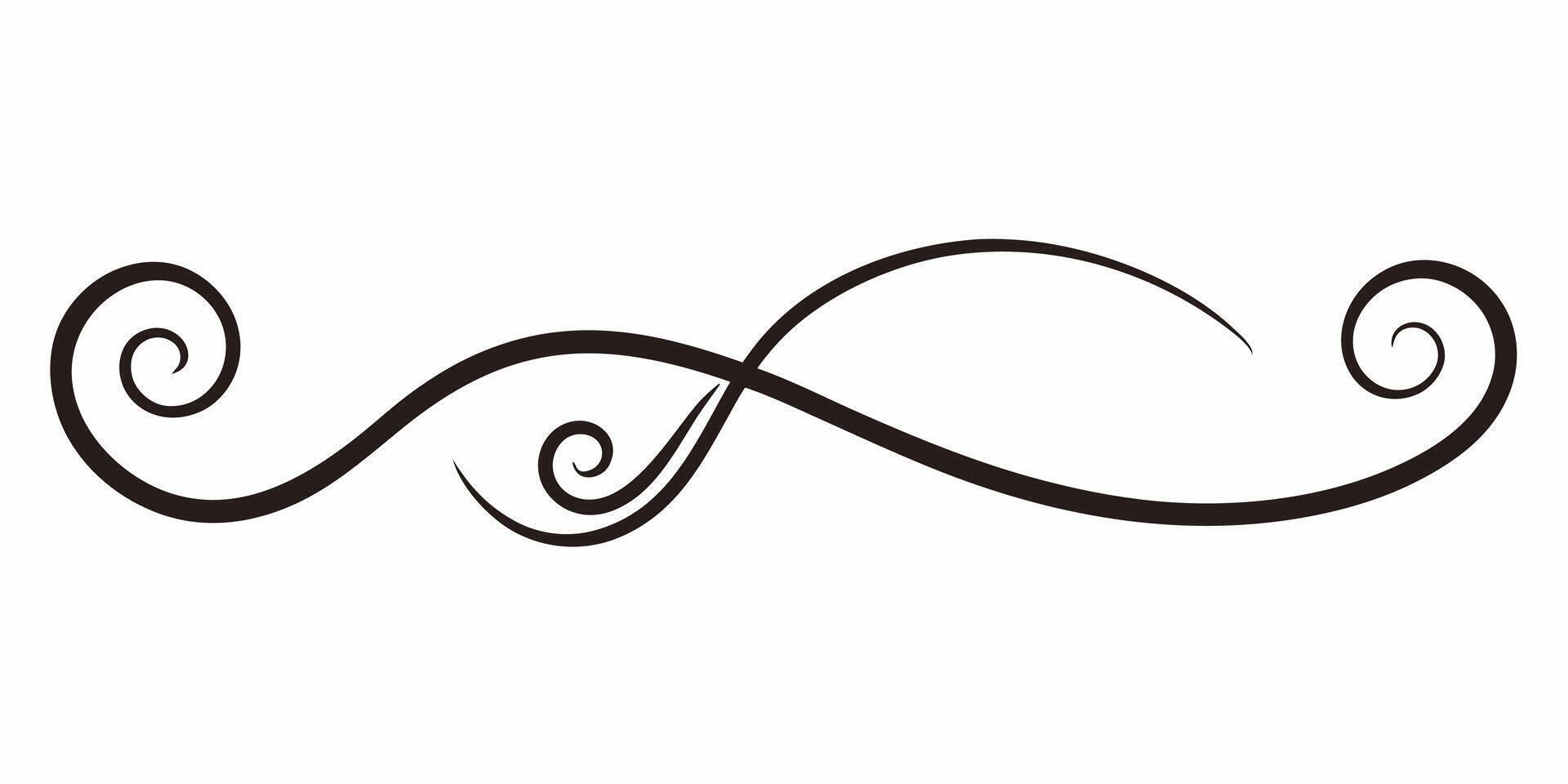 Swirl-based underline ornament for creative design projects 1 vector