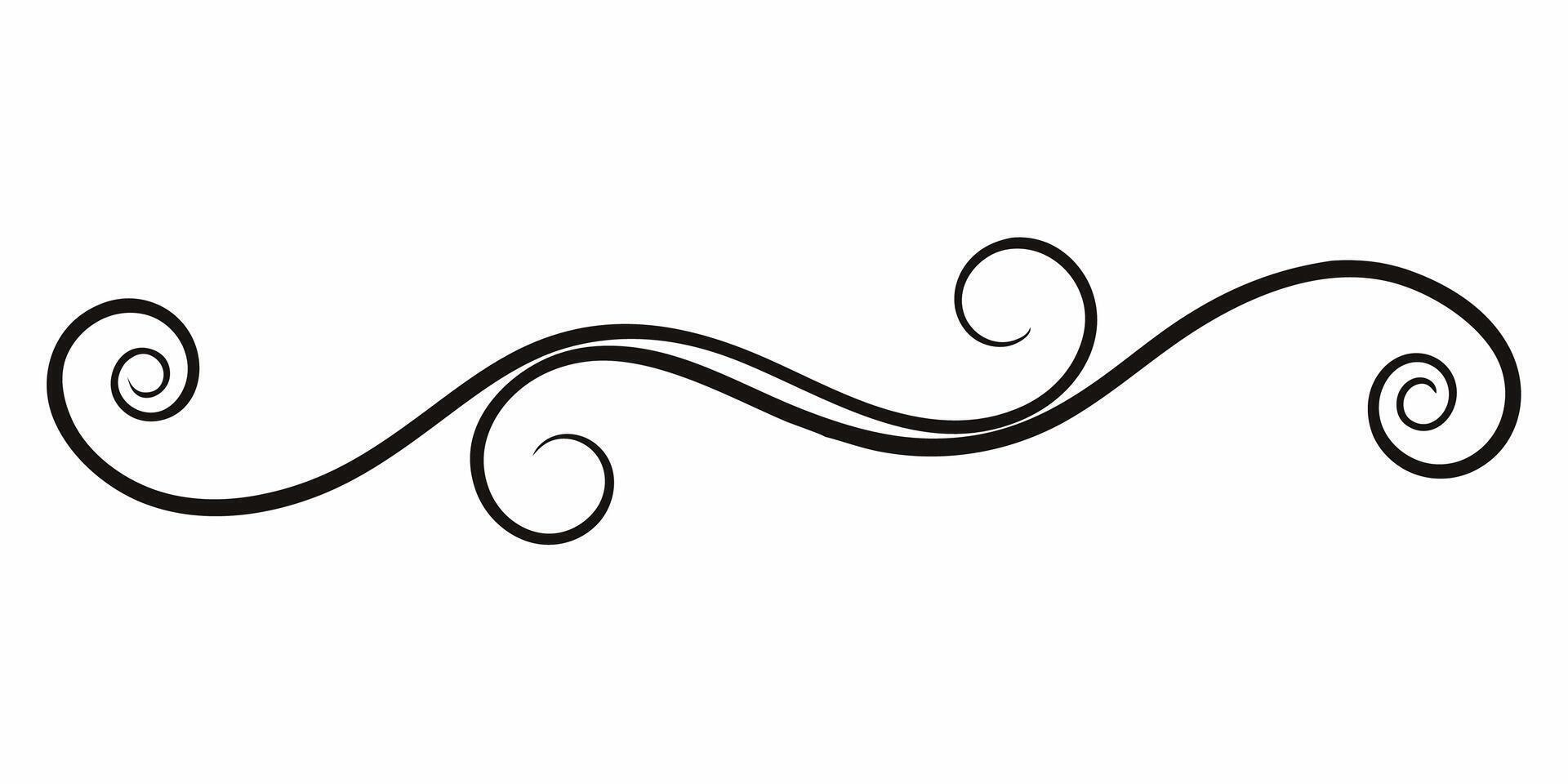 Decorative swirl underline art for illustrations vector