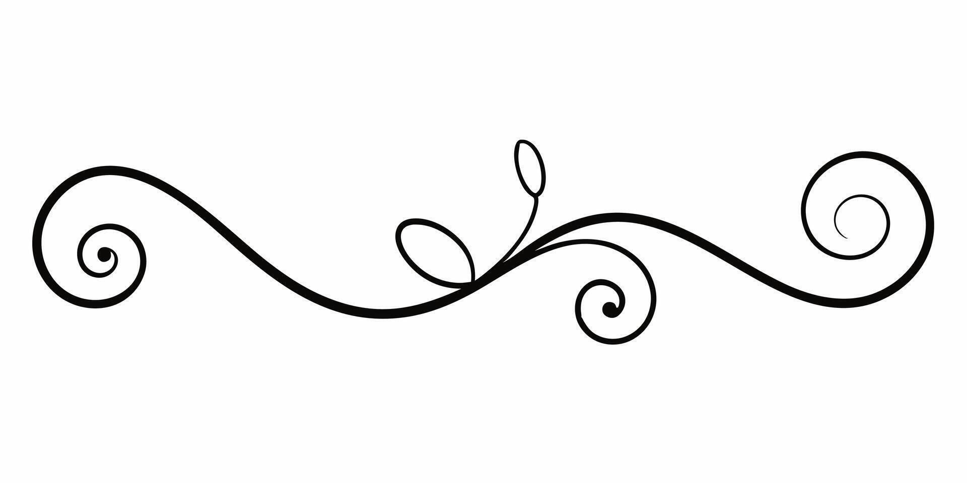 Elegant swirl underline ornament for creative designs vector