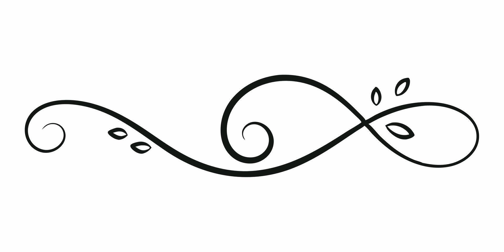 Decorative swirl underline art for stylish illustration vector