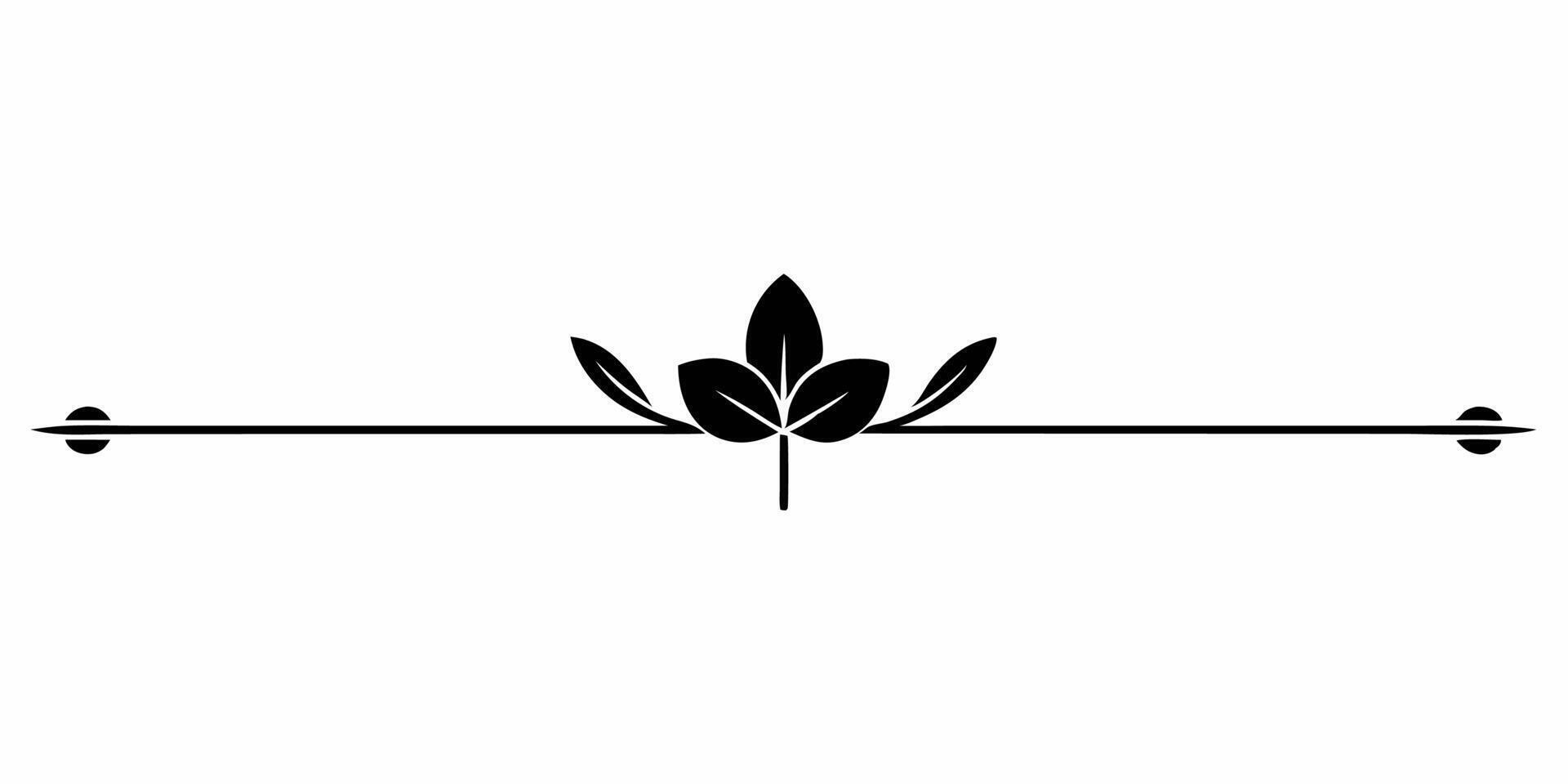 Elegant silhouette underline design for creative graphic vector