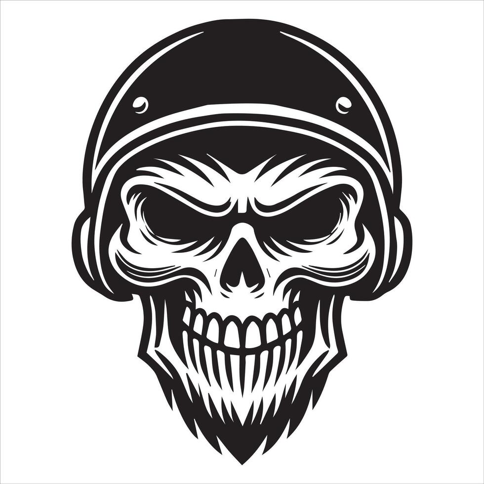 Rebel Biker Skull Graphic for Bold and Fierce Designs vector