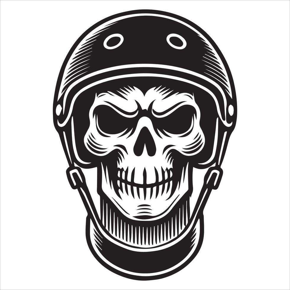 Skater Skull Clipart Illustration Featuring Edgy Skateboard Themes vector