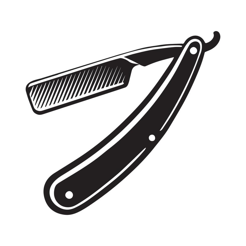 Straight Razor - Classic Barber's Shaving Tool vector