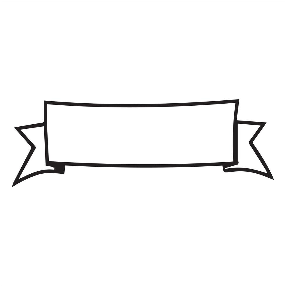 Perfect Ribbon Banner Silhouette for Digital Art vector