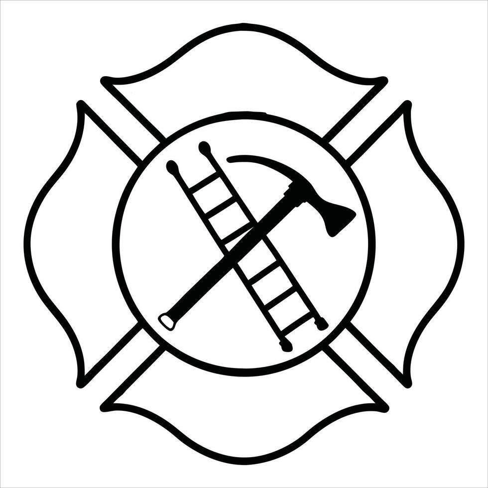 Fire Department Illustration for Emergency Services vector