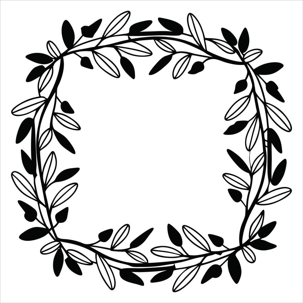 Fresh and Modern Wreath Clipart Design vector