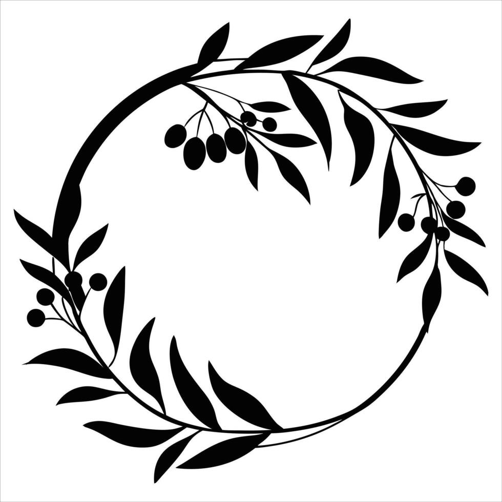 Simple Yet Stunning Wreath Clipart Design vector
