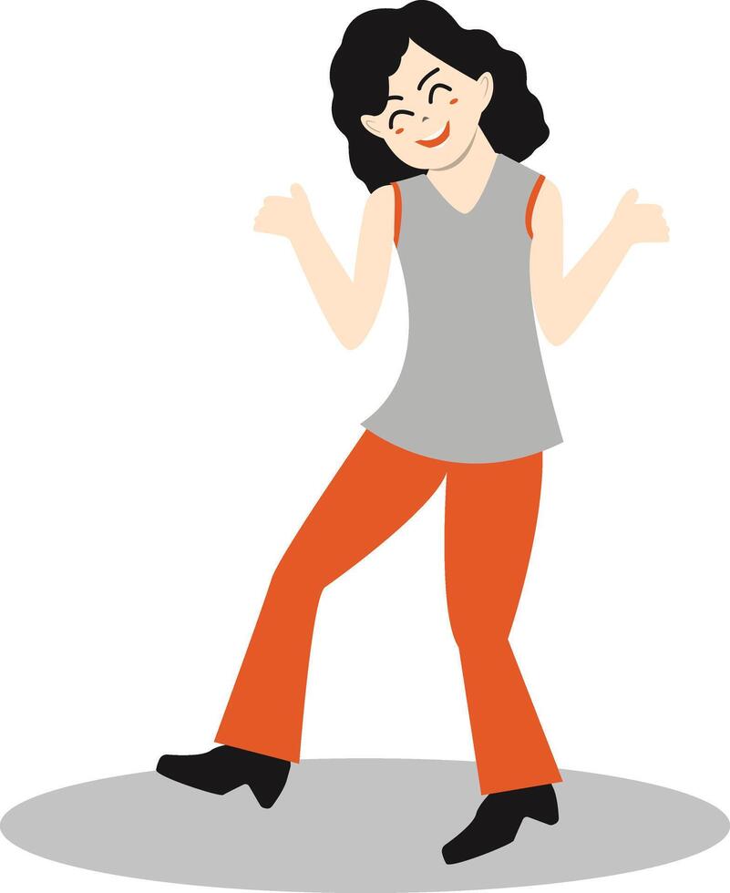 People Dancing on the Club with Grey Clothes vector