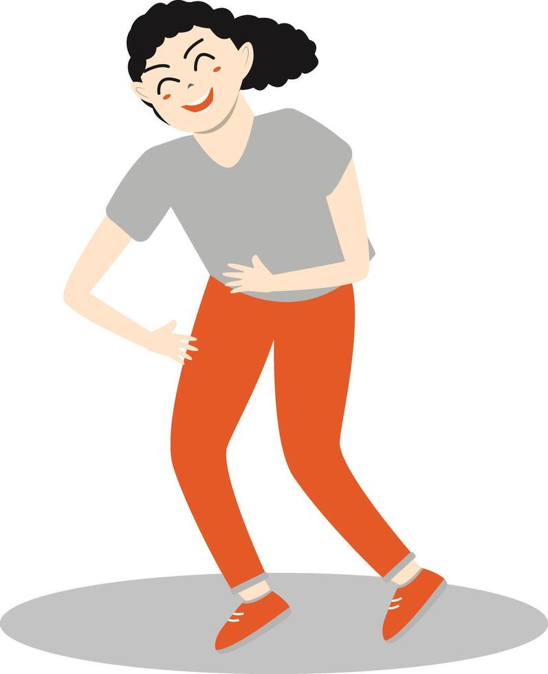 Dancing Character on the Club with Grey Clothes vector