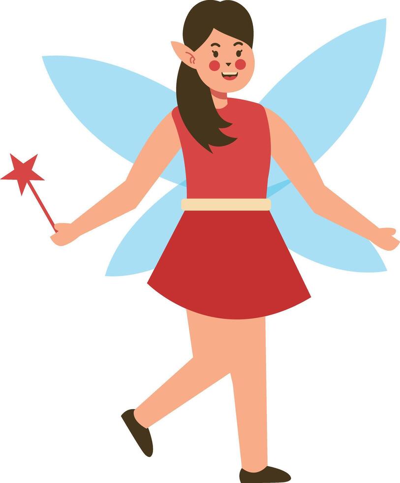 Little Fairy Girl Clipart vector