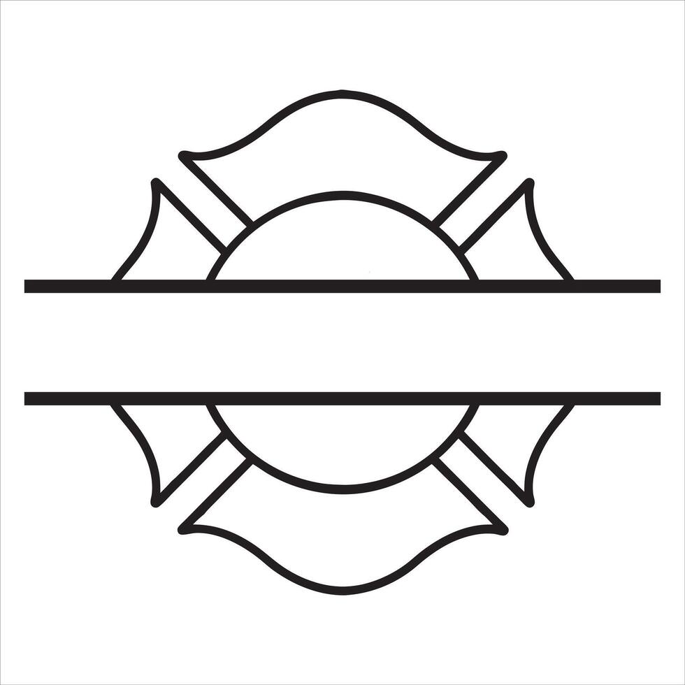 Bold Firefighter Clipart monogram for Rescue Operations vector
