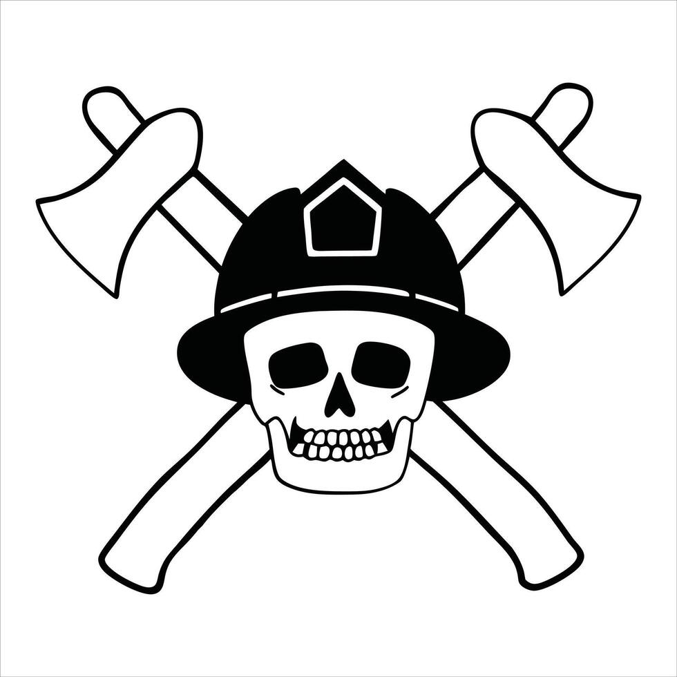 Action-Packed Firefighter Illustration for Projects vector